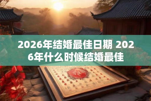 2026年结婚最佳日期 2026年什么时候结婚最佳 2026年结婚最佳日期 2026年什么时候结婚最佳