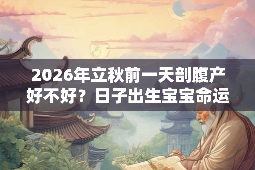 2026年立秋前一天剖腹产好不好？日子出生宝宝命运？