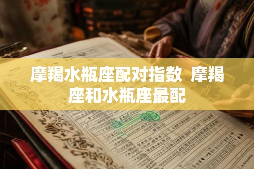 摩羯水瓶座配对指数  摩羯座和水瓶座最配