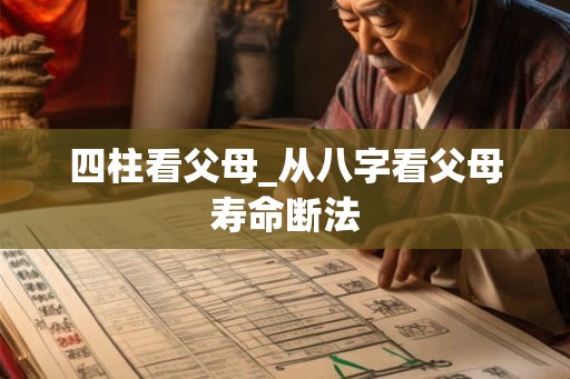 四柱看父母_从八字看父母寿命断法