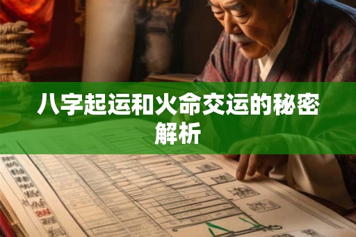 八字起运和火命交运的秘密解析