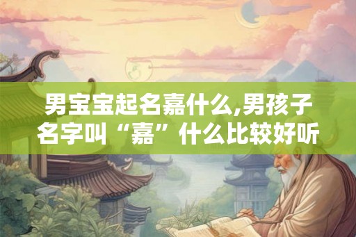男宝宝起名嘉什么,男孩子名字叫“嘉”什么比较好听？