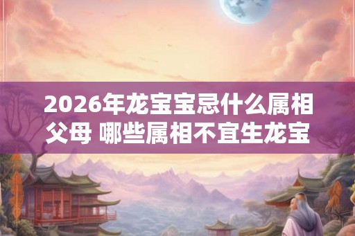 2026年龙宝宝忌什么属相父母 哪些属相不宜生龙宝宝