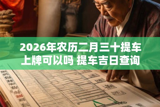 2026年农历二月三十提车上牌可以吗 提车吉日查询