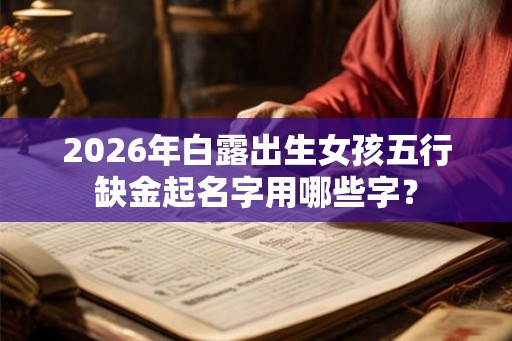2026年白露出生女孩五行缺金起名字用哪些字？