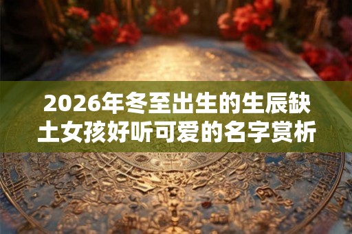 2026年冬至出生的生辰缺土女孩好听可爱的名字赏析
