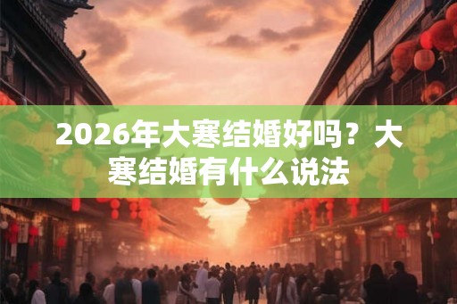 2026年大寒结婚好吗？大寒结婚有什么说法