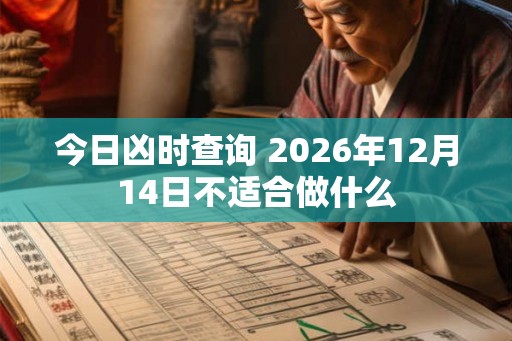 今日凶时查询 2026年12月14日不适合做什么