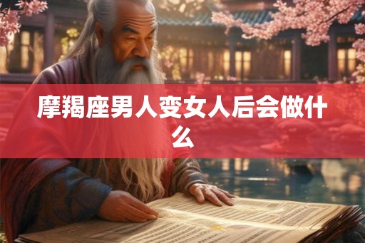 摩羯座男人变女人后会做什么 摩羯座男人变女人后会做什么