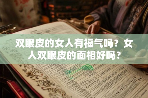 双眼皮的女人有福气吗?女人双眼皮的面相好吗? 双眼皮的女人有福气吗?女人双眼皮的面相好吗?