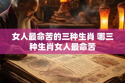 女人最命苦的三种生肖 哪三种生肖女人最命苦
