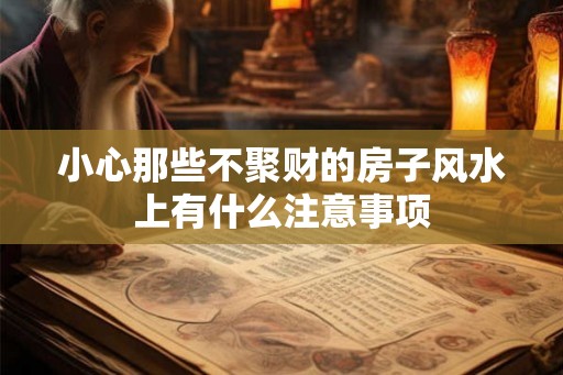 小心那些不聚财的房子风水上有什么注意事项