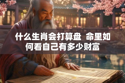 什么生肖会打算盘  命里如何看自己有多少财富