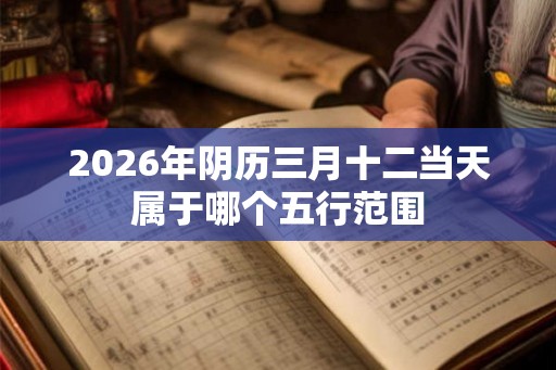 2026年阴历三月十二当天属于哪个五行范围