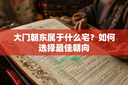 大门朝东属于什么宅？如何选择最佳朝向