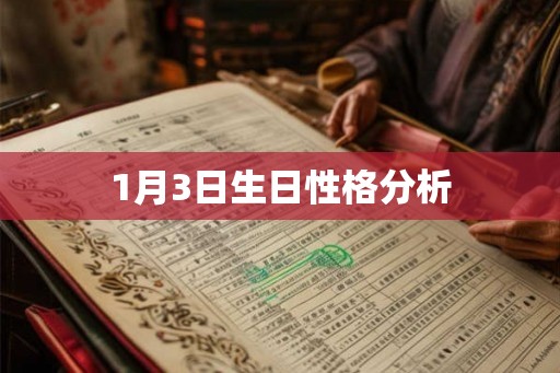 1月3日生日性格分析