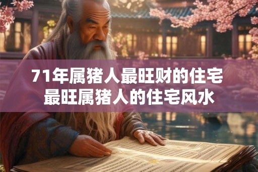 71年属猪人最旺财的住宅 最旺属猪人的住宅风水