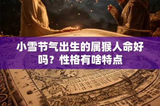 小雪节气出生的属猴人命好吗？性格有啥特点