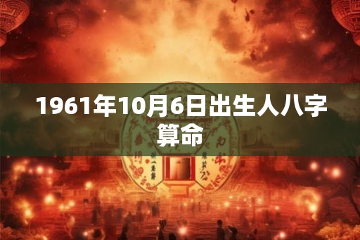 1961年10月6日出生人八字算命