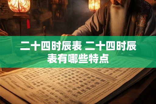 二十四时辰表 二十四时辰表有哪些特点 二十四时辰表 二十四时辰表有哪些特点