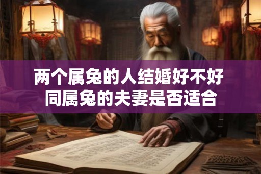 两个属兔的人结婚好不好 同属兔的夫妻是否适合
