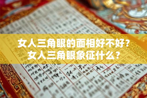 女人三角眼的面相好不好？女人三角眼象征什么？