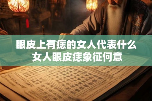 眼皮上有痣的女人代表什么 女人眼皮痣象征何意