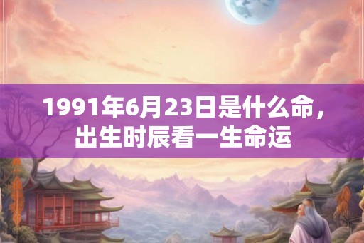 1991年6月23日是什么命，出生时辰看一生命运