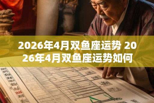 2026年4月双鱼座运势 2026年4月双鱼座运势如何