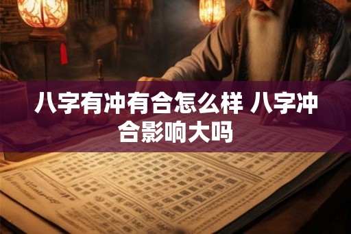 八字有冲有合怎么样 八字冲合影响大吗