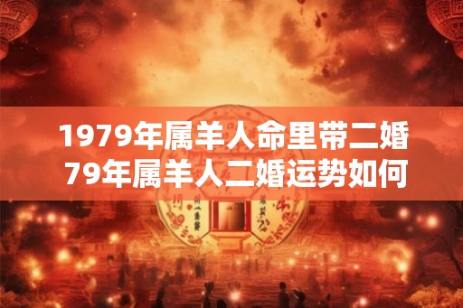 1979年属羊人命里带二婚 79年属羊人二婚运势如何
