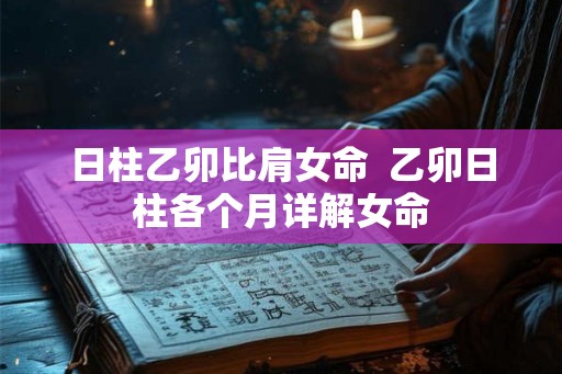日柱乙卯比肩女命  乙卯日柱各个月详解女命