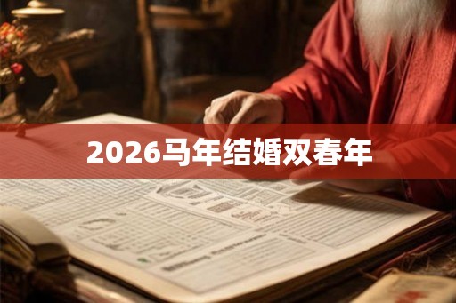 2026马年结婚双春年