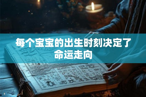 每个宝宝的出生时刻决定了命运走向