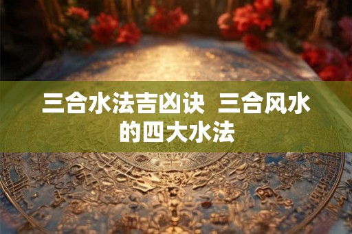 三合水法吉凶诀  三合风水的四大水法