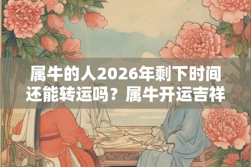 属牛的人2026年剩下时间还能转运吗？属牛开运吉祥物？