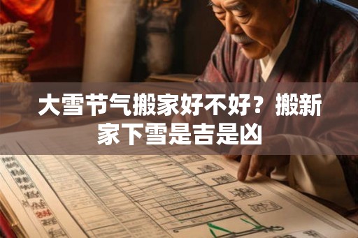 大雪节气搬家好不好？搬新家下雪是吉是凶
