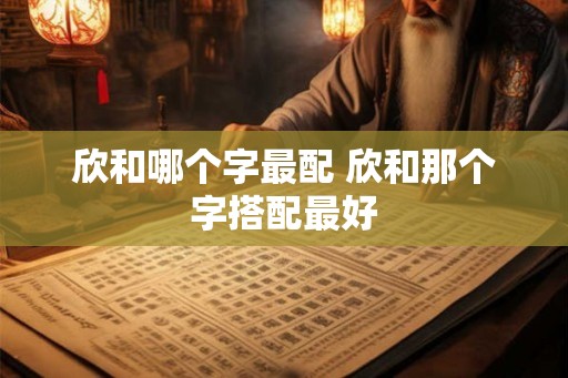 欣和哪个字最配 欣和那个字搭配最好