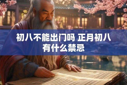 初八不能出门吗 正月初八有什么禁忌