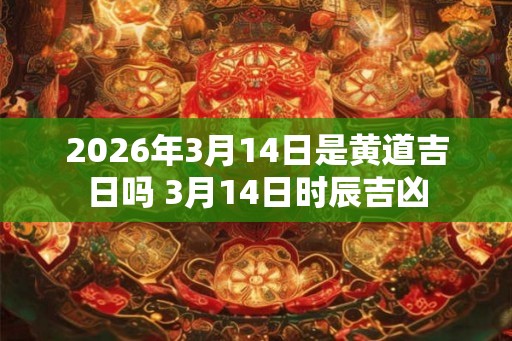 2026年3月14日是黄道吉日吗 3月14日时辰吉凶