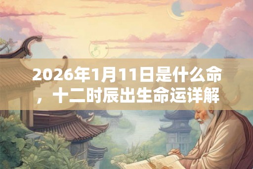 2026年1月11日是什么命，十二时辰出生命运详解