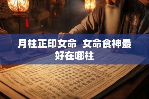 月柱正印女命  女命食神最好在哪柱