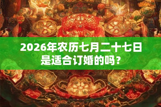 2026年农历七月二十七日是适合订婚的吗？