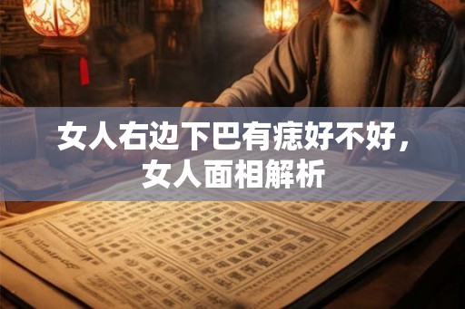 女人右边下巴有痣好不好,女人面相解析 女人右边下巴有痣好不好,女人面相解析