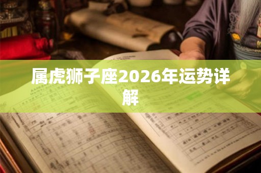 属虎狮子座2026年运势详解