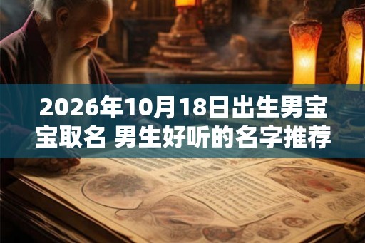 2026年10月18日出生男宝宝取名 男生好听的名字推荐