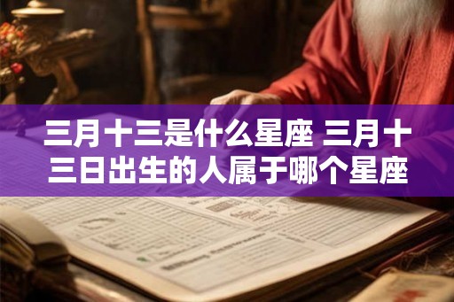 三月十三是什么星座 三月十三日出生的人属于哪个星座 三月十三是什么星座 三月十三日出生的人属于哪个星座