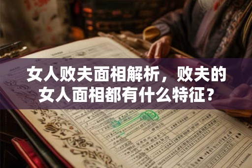 女人败夫面相解析，败夫的女人面相都有什么特征？