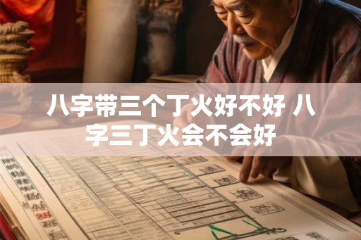 八字带三个丁火好不好 八字三丁火会不会好