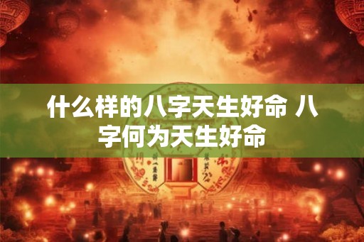 什么样的八字天生好命 八字何为天生好命